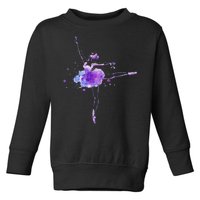 Watercolor Ballerina Toddler Sweatshirt