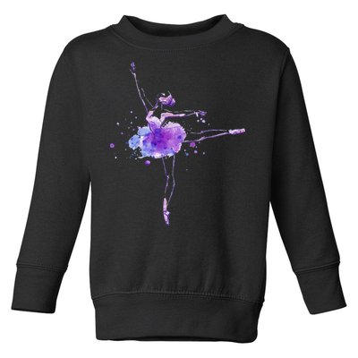 Watercolor Ballerina Toddler Sweatshirt