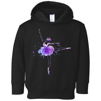 Watercolor Ballerina Toddler Hoodie