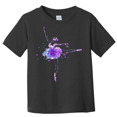 Watercolor Ballerina Toddler T-Shirt