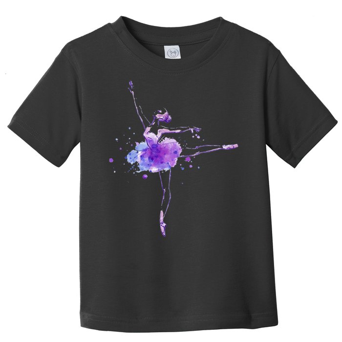 Watercolor Ballerina Toddler T-Shirt