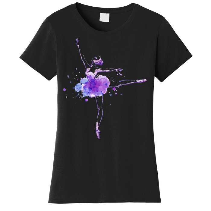 Watercolor Ballerina Women's T-Shirt