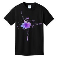 Watercolor Ballerina Kids T-Shirt