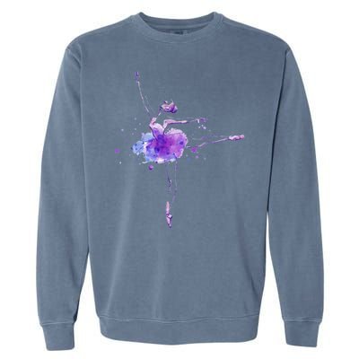 Watercolor Ballerina Garment-Dyed Sweatshirt