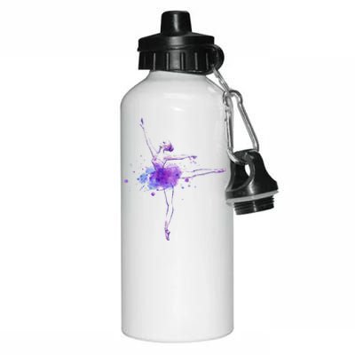 Watercolor Ballerina Aluminum Water Bottle