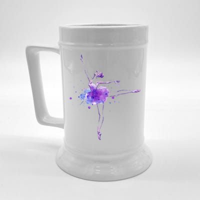 Watercolor Ballerina Beer Stein