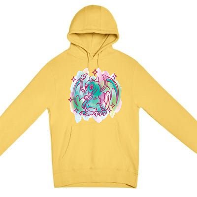 Watercolor Dragon Premium Pullover Hoodie