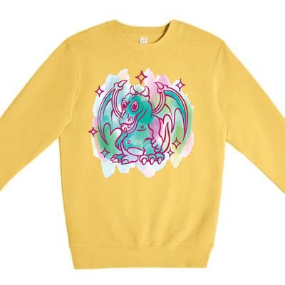 Watercolor Dragon Premium Crewneck Sweatshirt