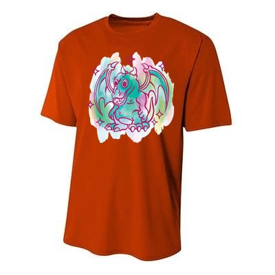 Watercolor Dragon Performance Sprint T-Shirt