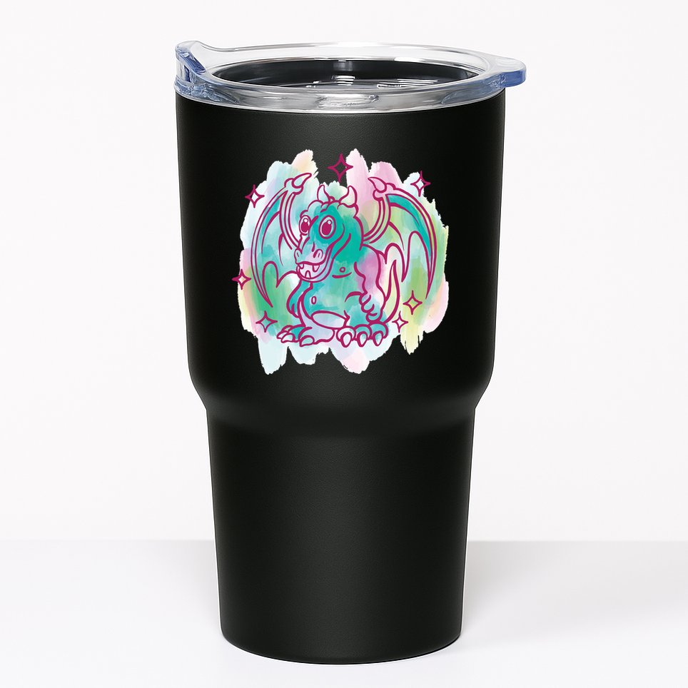 Watercolor Dragon Tumbler