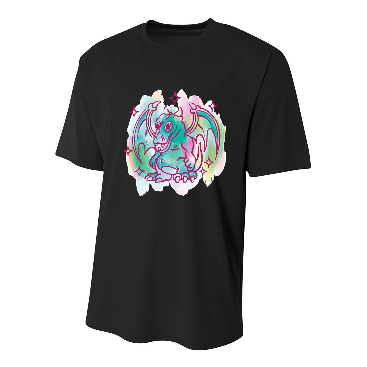 Watercolor Dragon Youth Performance Sprint T-Shirt