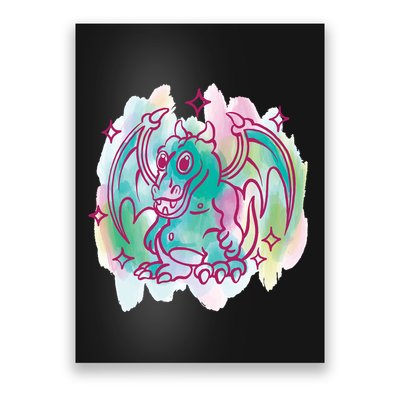 Watercolor Dragon Poster