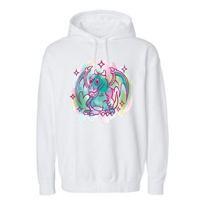 Watercolor Dragon Garment-Dyed Fleece Hoodie