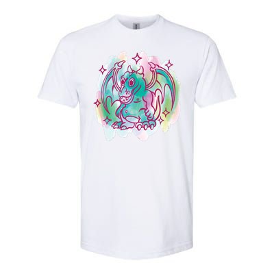 Watercolor Dragon Softstyle CVC T-Shirt