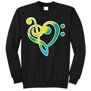 Watercolor Heart Bass Clef Sweatshirt