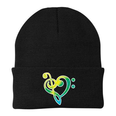 Watercolor Heart Bass Clef Beanie