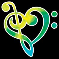 Watercolor Heart Bass Clef Premium T-Shirt