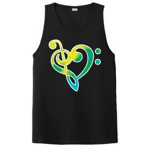 Watercolor Heart Bass Clef PosiCharge Competitor Tank