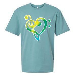 Watercolor Heart Bass Clef Sueded Cloud Jersey T-Shirt