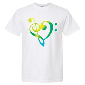 Watercolor Heart Bass Clef Garment-Dyed Heavyweight T-Shirt