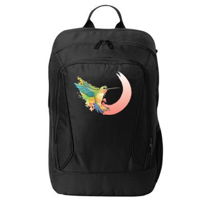 Watercolor Hummingbird City Backpack