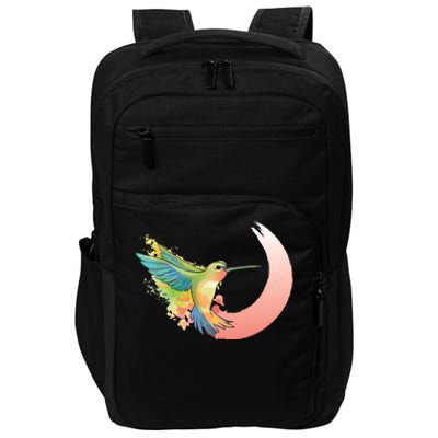 Watercolor Hummingbird Impact Tech Backpack