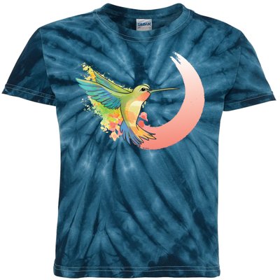 Watercolor Hummingbird Kids Tie-Dye T-Shirt