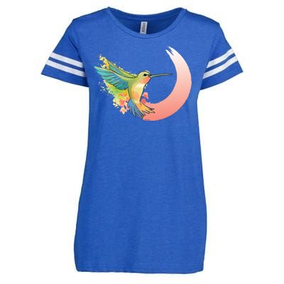 Watercolor Hummingbird Enza Ladies Jersey Football T-Shirt