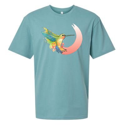 Watercolor Hummingbird Sueded Cloud Jersey T-Shirt