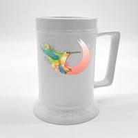 Watercolor Hummingbird Beer Stein