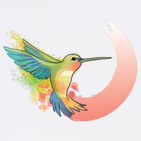 Watercolor Hummingbird Bucket Hat