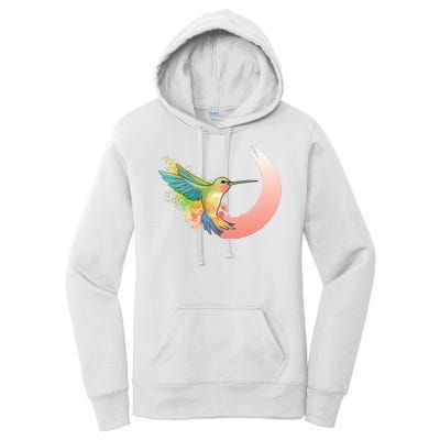 Watercolor Hummingbird Women's Pullover Hoodie