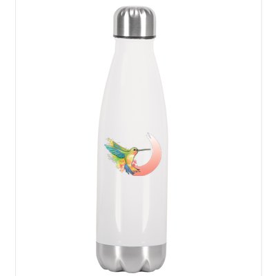 Watercolor Hummingbird Stainless Steel Insulated Water Bottle