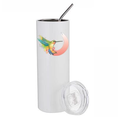 Watercolor Hummingbird Stainless Steel Tumbler