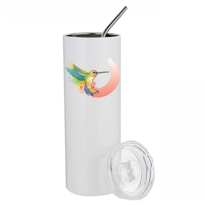 Watercolor Hummingbird Stainless Steel Tumbler