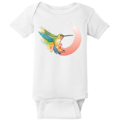 Watercolor Hummingbird Baby Bodysuit