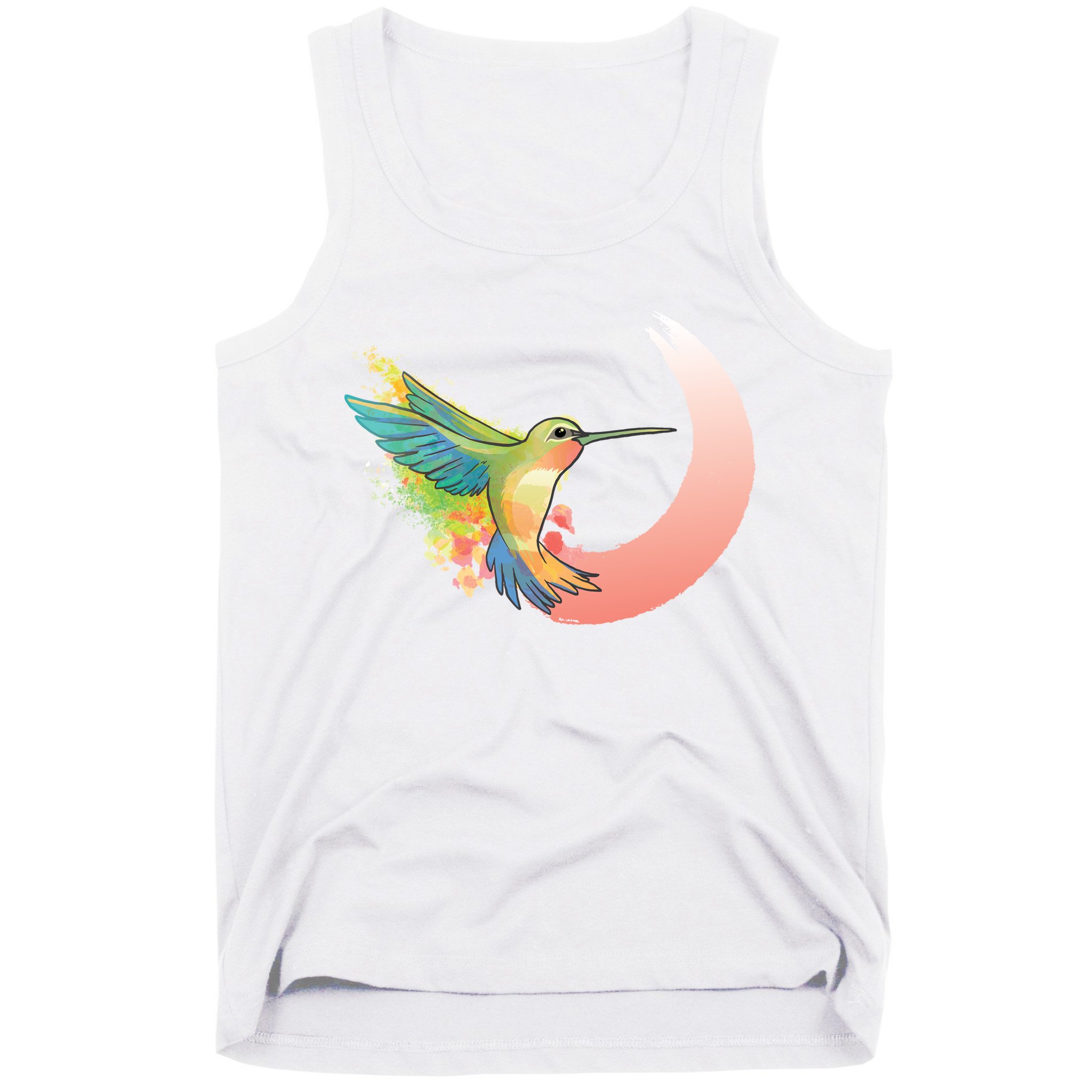 Watercolor Hummingbird Tank Top
