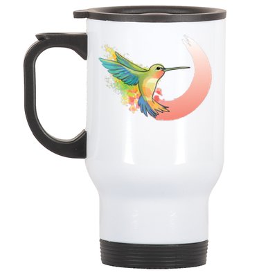 Watercolor Hummingbird Stainless Steel Travel Mug