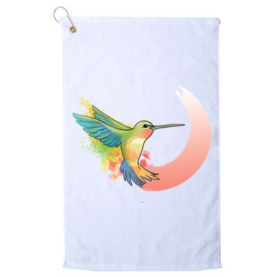 Watercolor Hummingbird Golf Towel