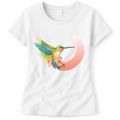 Watercolor Hummingbird Womens T-Shirt