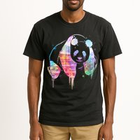 Watercolor Panda Bear Double Exposure Tall T-Shirt