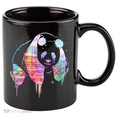 Watercolor Panda Bear Double Exposure 11oz C Handle Ceramic Mug