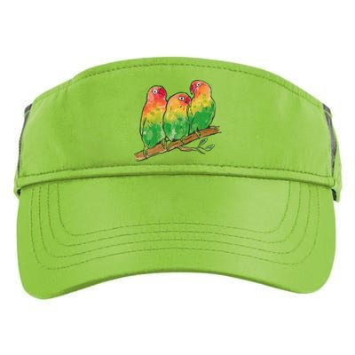 Watercolor Parrots Adult Drive Performance Visor