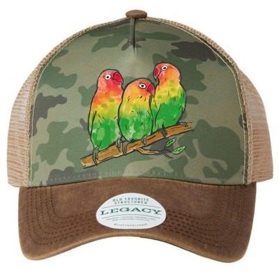 Watercolor Parrots Legacy Tie Dye Trucker Hat