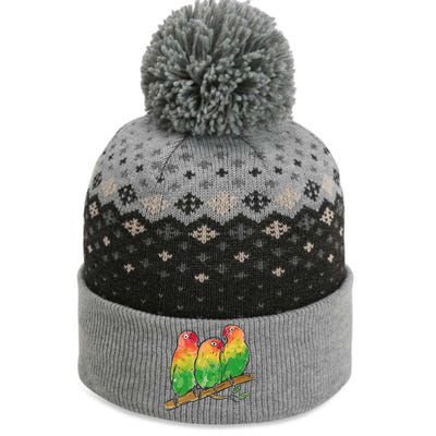 Watercolor Parrots The Baniff Cuffed Pom Beanie