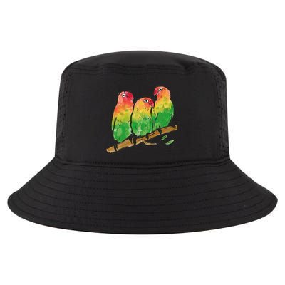 Watercolor Parrots Cool Comfort Performance Bucket Hat