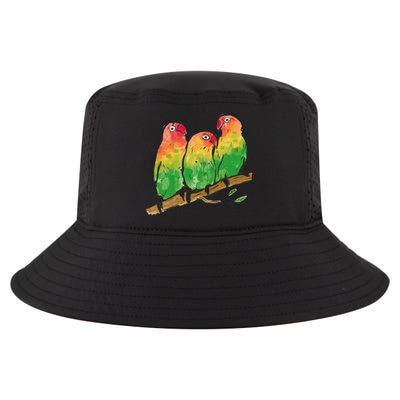 Watercolor Parrots Cool Comfort Performance Bucket Hat