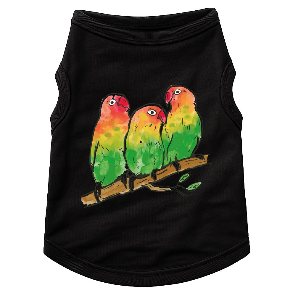 Watercolor Parrots Doggie Tank