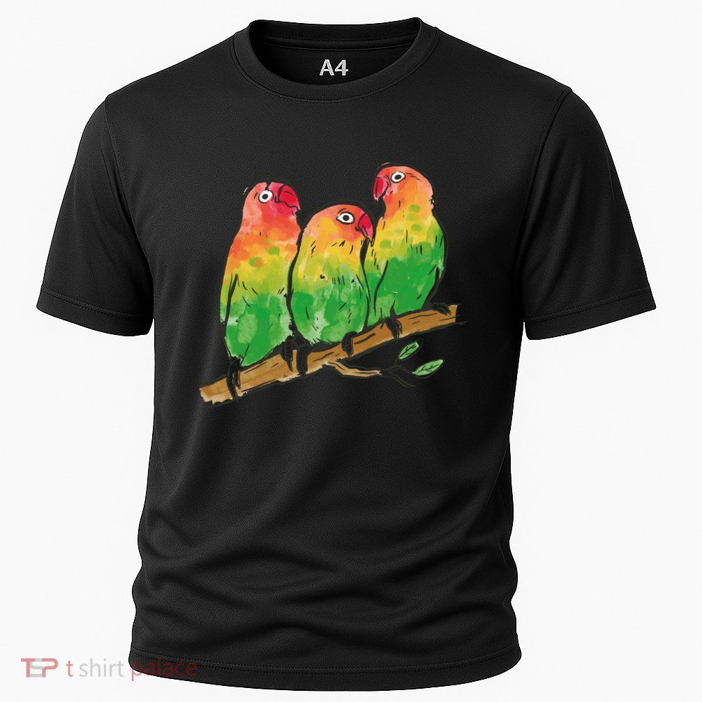 Watercolor Parrots Cooling Performance Crew T-Shirt