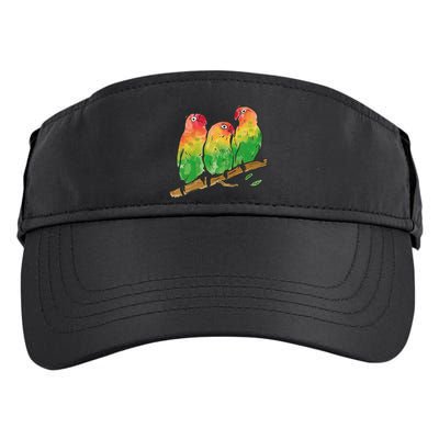 Watercolor Parrots Adult Drive Performance Visor